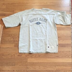 Champion Gray Notre Dame Football Short Sleeve Tee